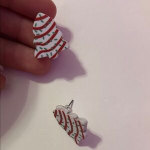 Festive Christmas Tree Earrings for Kids